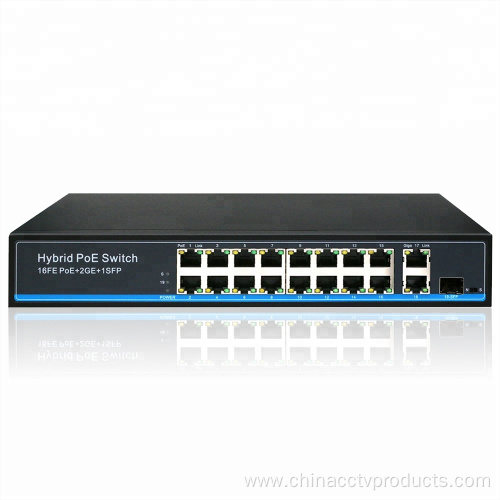 16-port 250m10/100/1000M OEM for cctv ip camera